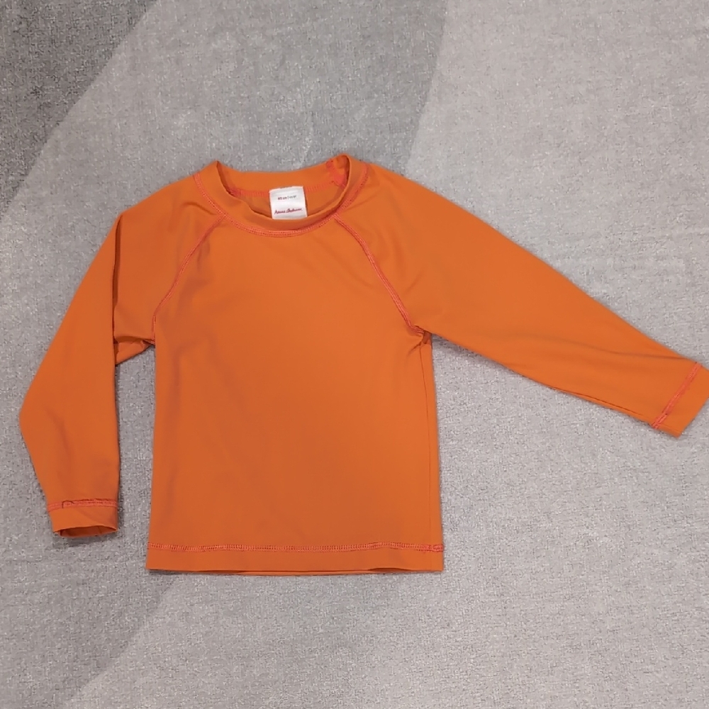 Hanna Andersson Orange Rashguard Swim Top